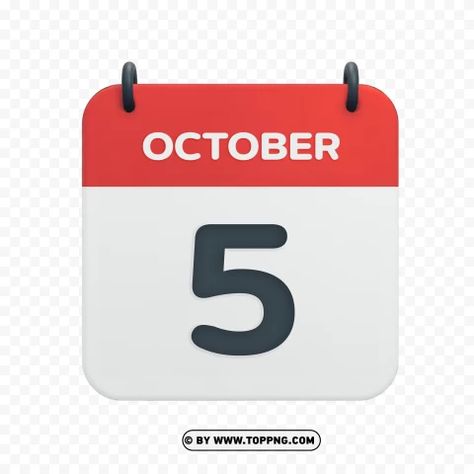 Date Icon, October 5th, Recent Anime, Calendar Date, October 5, Png Vector, Png Clipart, Free Png, Transparent Png