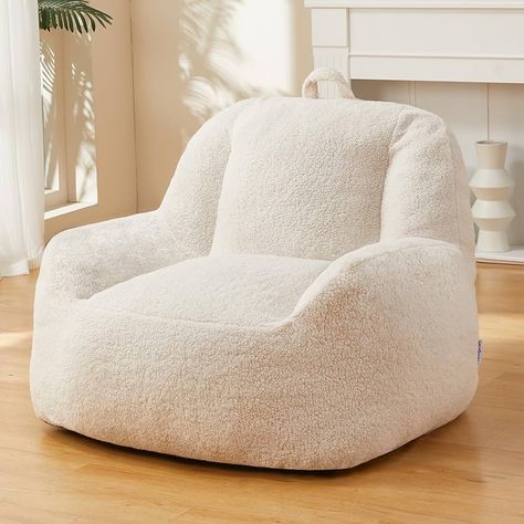 Amazon.com: Homguava Bean Bag Chair Sherpa Bean Bag Lazy Sofa Beanbag Chairs for Adults with High Density Foam Filling Modern Accent Chairs Comfy Chairs for Living Room, Bedrooms : Home & Kitchen Sofa Beanbag, Glam Room Ideas, Different Types Of Chairs, Fluffy Chair, Chairs Comfy, Chairs For Bedroom, Types Of Chairs, Room Bedrooms, Modern Accent Chairs