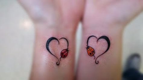 Mother Daughter Tat, Ladybird Tattoo, Ladybug Tattoos, Mommy Daughter Tattoos, Mom Daughter Tattoos, Tribute Tattoos, Lady Bug Tattoo, Bug Tattoo, Mother Tattoos