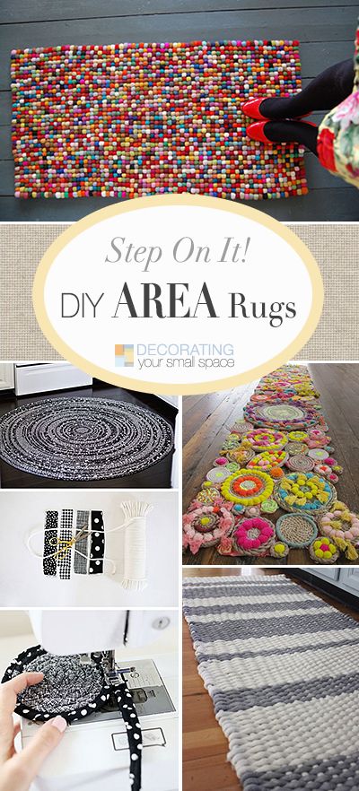 DIY Area Rugs • Lots of Ideas, Projects & Tutorials to make your own area rug! #DIYAreaRug #MakeanAreaRug #DIYRug #AreaRugIdeas Astuces Diy, Rug Ideas, Diy Rug, Rag Rug, Diy Projects To Try, Of Ideas, Small Space, Diy Sewing, Fabric Crafts