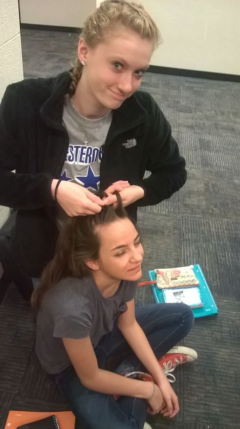 Braid someone's hair for them✔️ Blonde Hair Dark Eyes, Dark Eyes, Human Poses Reference, Human Poses, Hair Reference, Random Acts Of Kindness, Dark Hair, Pose Reference, Blonde Hair