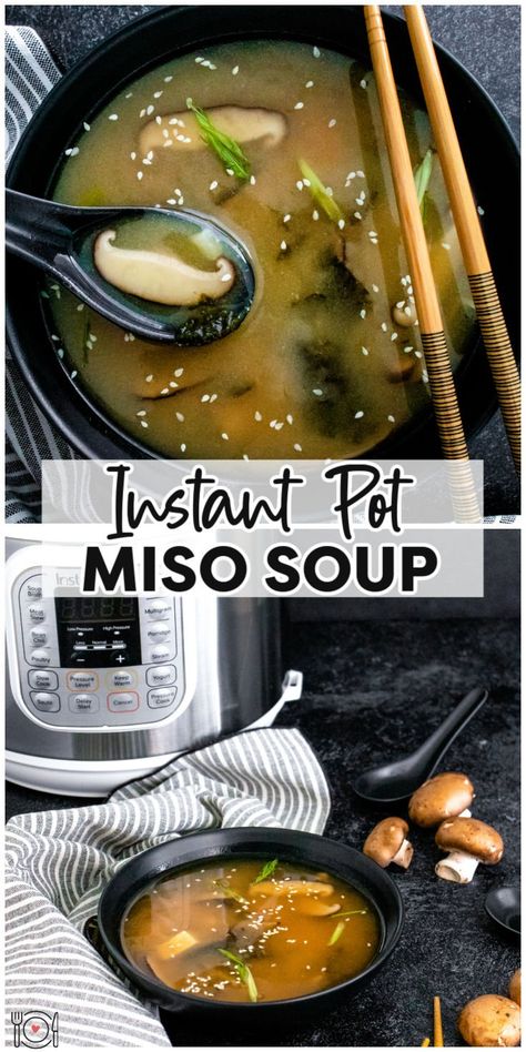 Crockpot Miso Soup, Miso Soup Without Dashi, Instant Pot Miso Soup, Instant Pot Asian Soup Recipes, Slow Cooker Miso Soup, Keto Miso Soup, Easy Miso Soup Recipe, Instant Pot Japanese Recipes, Miso Soup Recipe Easy