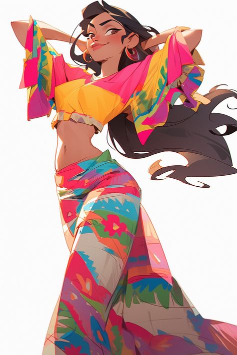 ArtStation - Dancing with colors, Airo Concept Art Drawing, Character Poses, Cartoon Pics, Art Studies, Disney And Dreamworks, Cool Artwork, Character Concept, Pose Reference, Character Inspiration