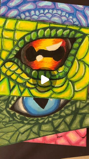 Trista Johnson on Instagram: "Finished dragon  eyes…. We are celebrating the Year of the Dragon!  This is by far my favorite oil pastel art lesson, the results are always breathtaking   created by six grade artists   if you would like a direct link to this lesson on my TPT store comment LESSON   #artteachers #middleschoolartteacher #middleschoolart #highschoolart #elementaryartteacher #primaryart #artlessons #artprojects #artforkids #artteacherresources #artblog #TPT #artteacherblog #artteacherin #artroom2023 #artteachersofinstagram" Art Teacher Resources, Dragon Eyes, Oil Pastel Art, High School Art, Dragon Eye, Teacher Blogs, Middle School Art, Sixth Grade, Year Of The Dragon