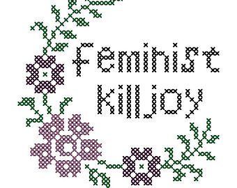 Feminist Cross Stitch, Feminist Killjoy, Border Stitch, Crochet Border, Subversive Cross Stitch, Nature Cross Stitch, Diy Tattoo, Pola Sulam, Cross Stitch Borders