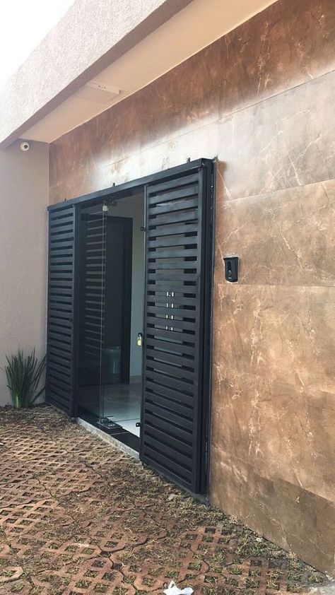 Sliding Doors Interior Metal, Home Security Door, Sliding Entrance Door, Sliding Grill Door Design For Balcony, Sliding Door With Grills, Balcony Doors Ideas, Sliding Door Grill Design Modern, Sliding Grill Door Design, Gate With Window