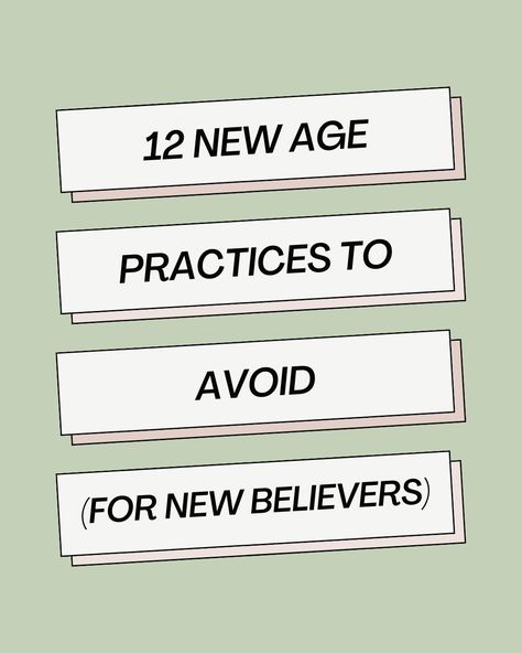 Are you an ex new ager or a new Christian? I used to do ALL of these practices and more but these are the practices God's shown me are not healthy and safe for Christians. What would you add to this list? Did any surprise you? SO many of them are common to our culture! Ex Christian, New Age