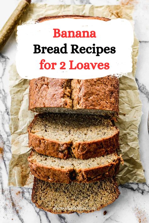 12+ Best Banana Bread Recipes for Two Loaves to Try Now! – ChefsBliss Banana Bread Two Loaves, Double Loaf Banana Bread, 2 Loaves Banana Bread Recipe, Banana Bread Recipe 2 Loaves, Double Banana Bread Recipe, Banana Bread With Milk, Two Loaf Banana Bread Recipe, Banana Bread Recipe For 2 Loaves, Banana Wheat Bread