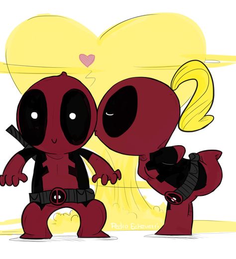 Booom Deadpool Kawaii, Deadpool Unicorn, Cute Deadpool, Deadpool Fan Art, Deadpool Drawing, Deadpool Love, Marvel Diy, Deadpool Artwork, Spiderman Black Cat