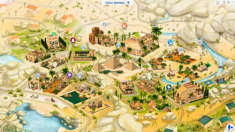 Oasis Springs download link and tour Sims 4 Oasis Springs House Ideas, Oasis Springs Sims 4, Sims 4 Oasis Springs, Sims 4 Oasis Springs House, Lotes The Sims 4, Sims 4 House Plans, Play Sims, The Sims 4 Packs, Sims 4 Expansions