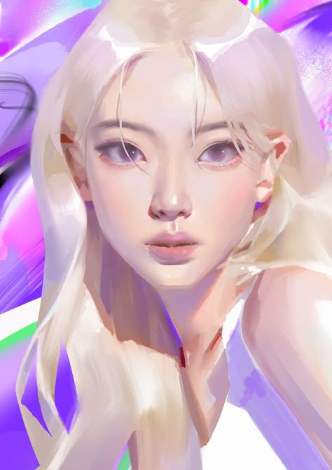 ArtStation - yooxseo, Ma Kthing 타이포그래피 포스터 디자인, 얼굴 그리기, Different Art Styles, Realistic Art, Cute Art Styles, Art Poses, Digital Art Girl, Digital Art Tutorial, Sketchbook Art Inspiration