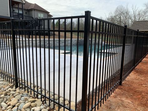 Project Details Project Type: Pool Fence, Residential For this client, we installed this beautiful 5′ aluminum flushtop pool fence with an aluminum walk gate – all per county pool codes. Project Gallery Rural Pool Fencing, Safety Fence Around Pool, Black Aluminum Fence Around Pool, Curved Glass Pool Fence, Mesh Pool Fence, Aluminum Pool, Stockade Fence, Aluminum Pool Fence, Awesome Pools