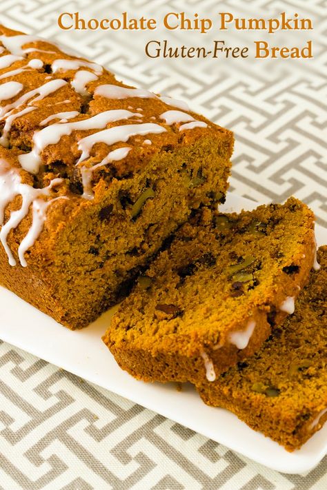 Dairy-Free Gluten-Free Chocolate Chip Pumpkin Bread Recipe made with Oat Flour Chocolate Chip Pumpkin Bread Recipe, Gluten Free Pumpkin Chocolate Chip, Butterscotch Pumpkin, Chocolate Chip Bread, Blueberry Coffee Cake, Pumpkin Chocolate Chip Bread, The English Kitchen, Recipe Generator, Gluten Free Chocolate Chip