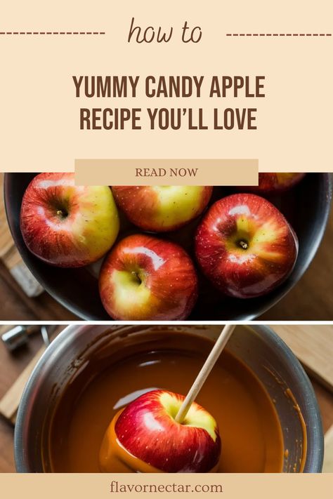 Delicious candy apple recipe that includes variations and tips for leveling up your treat-making. Perfect for fall festivals and family gatherings. Christmas Candy Apples, Candy Apples Diy, Gourmet Christmas, Diy Fall Ideas, Candy Apple Recipe, Candied Apples, Easy Candy, Apple Recipe, Fall Festivals