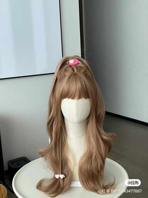 Cute Doll Makeup, Hair Doctor, Korean Hair Color, Hair Style Korea, Hair Scarf Styles, Ginger Hair Color, Kawaii Hairstyles, Japanese Hairstyle, Hair Up Styles