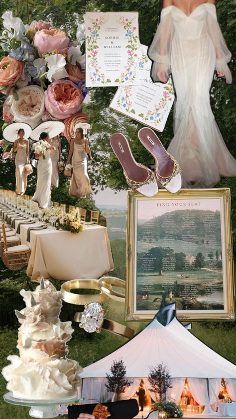 Wedding vision board spring estate wedding in the countryside #wedding #springwedding #estatewedding Wedding Vision Board, Pastel Wedding Theme, Fall Garden Wedding, Vintage Garden Wedding, Garden Party Theme, Garden Theme Wedding, Eclectic Wedding, Wedding Vision, Countryside Wedding