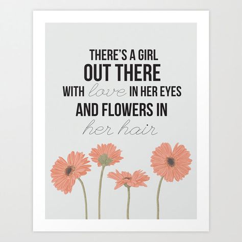 This lyrical print pretty much sings it all. Video Makeup, Flowers In Her Hair, Hair Quotes, Good Day Song, Art Life, Her Eyes, Hair Art, Zeppelin, Make Me Happy