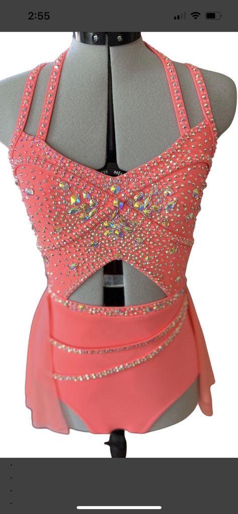 Lyrical Competition Costumes, Lyrical Dance Costumes Dresses Solo, Barbie Dance Costume, Baton Costumes, Lyrical Solo Costumes, Tap Dance Costumes, Rhinestone Ideas For Dance Costumes, Freestyle Dance Outfits, Jazz Competition Costume