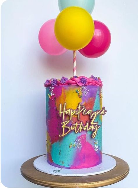 Bright Buttercream Cake, Fiesta Birthday Cake Ideas, Bright Cake Ideas, Colourful Cake Designs, Colourful Cake Ideas, Colorful Cakes Birthday, Colourful Birthday Cake, Cakes For Girls Birthday, Bright Birthday Cakes