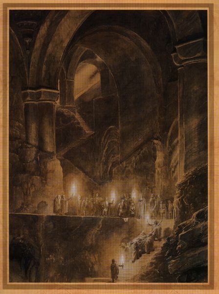 Mines of Moria Hobbit Land, Silvan Elves, Tolkien Artwork, Mines Of Moria, Woodland Realm, Alan Lee, John Howe, Geeky Art, Middle Earth Art