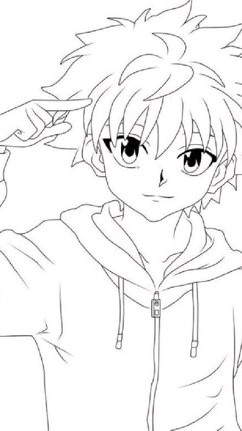 Manga Coloring Book, Anime Hunter, Boy Coloring, Anime Lineart, Coloring Pages For Boys, Coloring Pages To Print, Cute Coloring Pages, Anime Character Drawing, Animal Coloring Pages