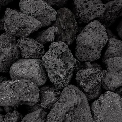 Amazon.com: onlyfire Black Lava Rock 10 Pounds Volcanic Lava Stones for Indoor Outdoor Fire Pits Fireplaces Gas Grill and Landscaping, 0.8-1.2 Inch : Patio, Lawn & Garden Black Rock Landscaping, Outdoor Fire Pits, Volcanic Stone, Volcanic Rock, Stone Texture, Lava Rock, Black Rock, Landscaping With Rocks, Fire Pits