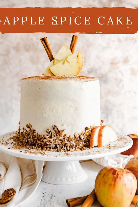 Apple Spice Cake With Cream Cheese Icing, Apple Wedding Cake, Apple Layer Cake, Autumn Sweets, Diy Cakes, Apple Cinnamon Cake, Apples And Cinnamon, Apple Spice Cake, Cinnamon Cream Cheese