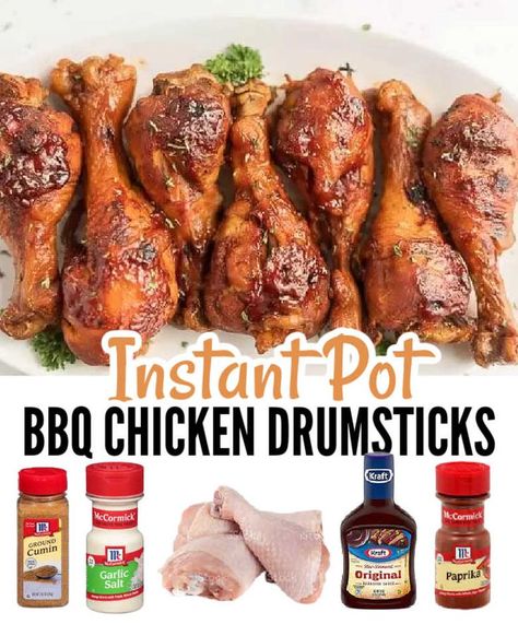 Instant Pot Recipes Chicken Drumsticks, Chicken Drumsticks In The Instant Pot, Instant Pot Chicken Legs Bone In Frozen, Drumstick Chicken Instant Pot, Insta Pot Chicken Drumsticks Recipes, Drumstick Instapot Recipes, Bbq Chicken Drumsticks Instant Pot, Bbq Chicken Legs Instant Pot, Chicken Drumstick Recipes Pressure Cooker