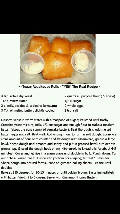 Texas road house rolls Texas Road House Rolls, Texas Roadhouse Rolls Recipe, Texas Roadhouse Rolls, Texas Roadhouse, Meals On Wheels, Cheap Dinners, Whole Eggs, Sweet Snacks Recipes, Dry Yeast