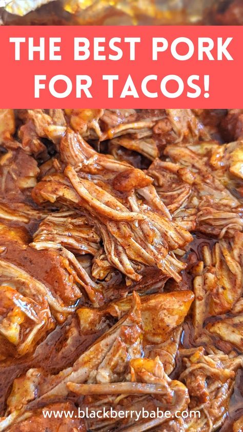 Learn how to make Yucatan Shredded Pork. This Achiote pork is amazing on tacos! Shredded Mexican Pork, Pork Shredded Tacos, Achiote Pork Recipes, Shredded Pork For Tacos, Shredded Pork Taco Recipes, Best Pork Tacos, Mexican Pork Taco Recipes, Sauce For Pulled Pork Tacos, Achiote Paste Recipes