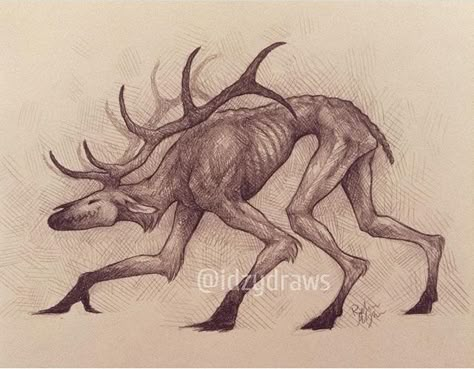 Scary Drawings, Creepy Drawings, 다크 판타지, Monster Concept Art, Creature Drawings, Dark Art Drawings, Fantasy Creatures Art, Scary Art, Mythical Creatures Art