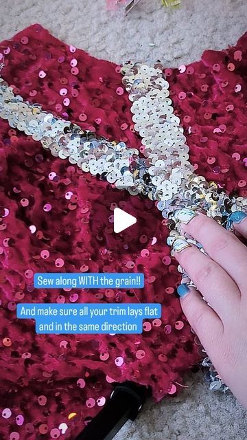 Jettee Lupe on Instagram: "🪡 Sewing with sequins!!!✨ . ✨Not gonna lie, I have been SO SCARED to sew with sequins for such a long time!! But I knew I wanted to use sequin fabric and trim for my 1989 Eras Tour outfit, so eventually I knew I'd have to face my fears 😤 Biggest things are: sewing along the grain, using a denim needle, and going really REALLY slow!!!! ✨ Best of luck on your sewing journey!!✨ . 🪡Please add any extra tips you have below! . #sewing #sewingproject #sequins #1989 #1989taylorsversion #TSTheErasTour #erastouroutfit #erastour #diy #sewistsofinstagram" Sequin Applique Diy, How To Sew Sequins, 1989 Eras Tour Outfit, Face My Fears, 1989 Eras Tour, Eras Tour Outfit, Best Of Luck, Sequin Outfit, Do It Yourself Projects