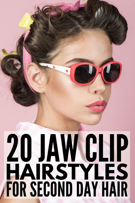 Jaw Clip Hairstyles, Running Late Hairstyles, Second Day Hair, Voluminous Ponytail, Hair Clips 90s, Day Hairstyles, Formal Updos, Jaw Clip, Second Day Hairstyles