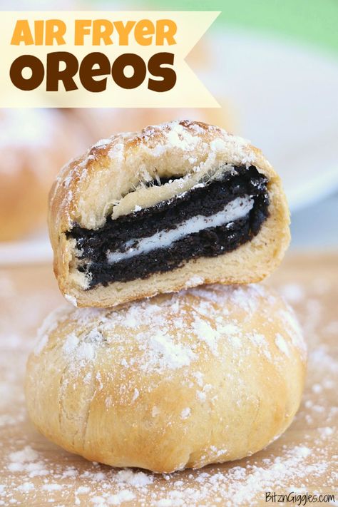 Airfryer Oreos, Air Fryer Oreos, Oreos Dessert, Best Air Fryer Recipes, Fried Oreos, Best Air Fryer, Carnival Food, Air Fried Food, Air Fryer Oven Recipes