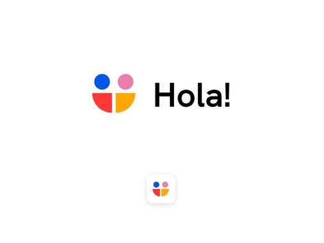 Hola! app by younique on Dribbble Hr Branding, Counseling Logo, Hr Logo, Language Logo, Connect Logo, Logo Design Agency, Education Logo Design, Geometric Logo Design, Communication Logo