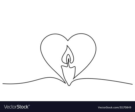 Candle Outline, Fire Line Drawing, Candle Drawing Simple, Candle Line Art, Fire Line Art, Candle Icon, Small Candle Tattoo, Candle Doodle, Candle Sketch