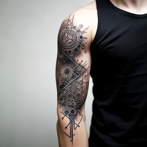 I will create a detailed geometric tattoo design for you Geometric Chest Tattoo, Geometric Tattoo Men, Geometric Forearm Tattoo, Geometric Chest, Geometric Tattoo Sleeve Designs, Tattoo Chest, Geometric Sleeve, Geometric Tattoo Design, Custom Tattoo Design