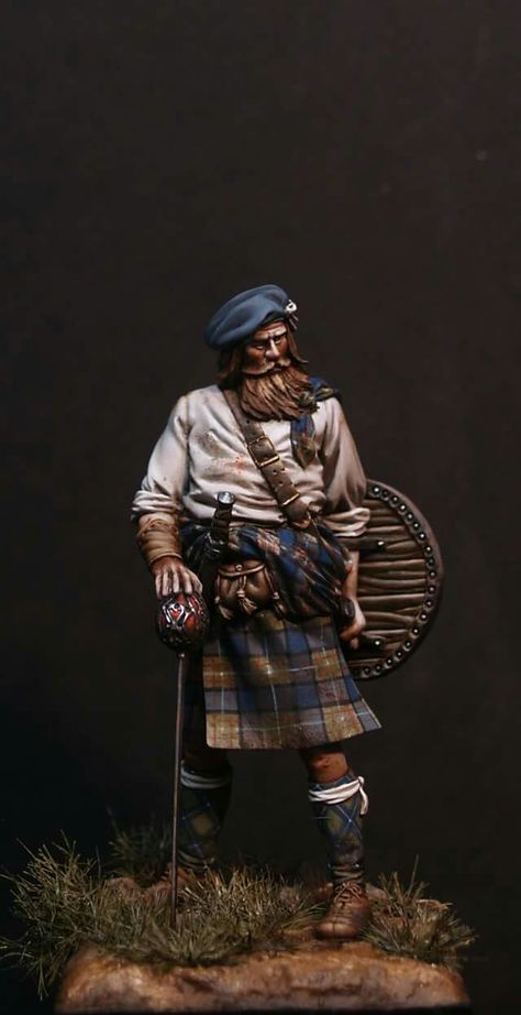 Jacobite Highlander. Dunbar Scotland, Highland Warrior, Highlands Warrior, Scottish Clothing, Scottish Warrior, British Army Uniform, Scottish Man, Scotland History, Celtic Warriors