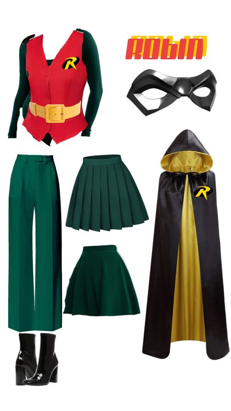 Robin Costume Women, Robin Halloween Costume, Halloween Costume Women, Halloween Costume For Women, Robin Costume, Costume For Women, Costume Women, Halloween Costume Outfits, Costume Outfits