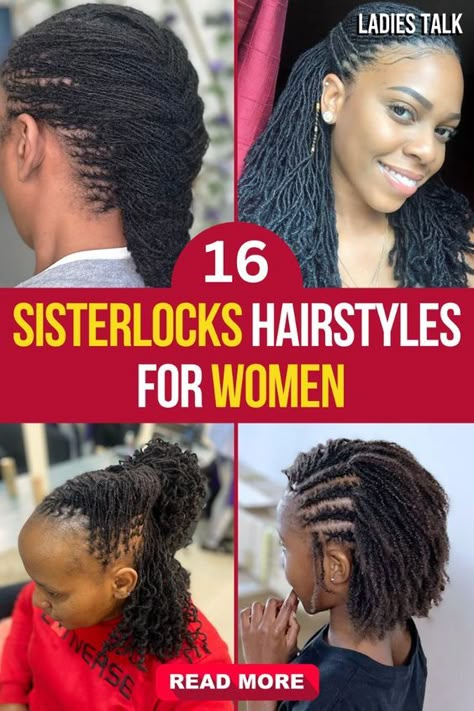 Celebrate your natural beauty with these gorgeous summer sisterlocks hairstyles. Perfect for women who want a low-maintenance yet stylish look, sisterlocks offer a versatile and unique way to wear your hair. Whether you prefer long, flowing locks or a chic, short style, these sisterlocks hairstyles will keep you looking fabulous and confident throughout the summer. Embrace your natural texture and showcase your individual style with these beautiful summer looks. #Sisterlocks #NaturalHair #SummerHairstyles #HairstylesForWomen #UniqueStyles #ConfidentBeauty Sisterlocs Hairstyles Black Women, Curly Micro Locs Hairstyles, Styles For Sisterlocks Loc Hairstyles, Sisterlocks Braid Styles, Styling Sister Locks For Wedding, Locs Hair Styles Women, Sister Locs Styles Hairstyles, Sister Locs Styling, Microlocs With Undercut