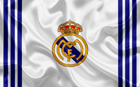 REAL MADRID 🇪🇸 Madrid Flag, Logo Real Madrid, Madrid Logo, Real Madrid Champions League, Real Madrid Logo, Real Madrid Shirt, Real Madrid Soccer, Barcelona Players, Real Madrid Wallpapers