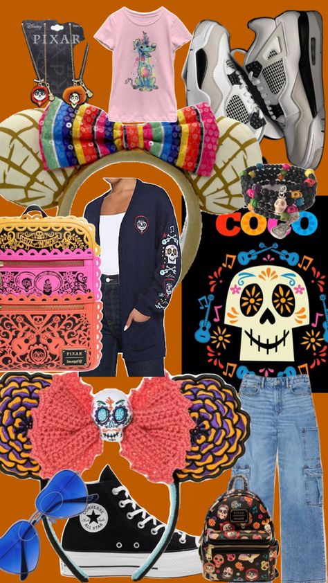 Disney coco Coco Outfit, Disney Outfit Ideas, Coco Disney, Disney Coco, Pixar Coco, Outfit Disney, Disney Outfit, Disney World Trip, Disney Outfits