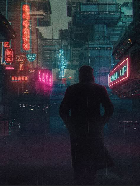 Blade Runner City, Bladerunner 1982, Cyberpunk Cities, Dark Cyberpunk, Cyberpunk Concept Art, Future Noir, Cyberpunk Concept, Cad Bane, Shadow Man