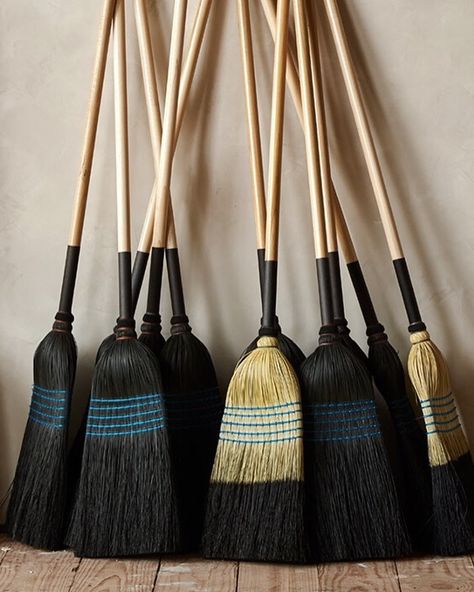 Lostine on Instagram: “It's been a while since we've posted about everyone's favorite broom!  Lostine looks so different than when we first began, however this…” Handmade Broom, Broom Holder, Black Barn, Broom Handle, Corn Husk, Kitchen Utilities, Dust Pan, Candles For Sale, Pillar Candle Holders