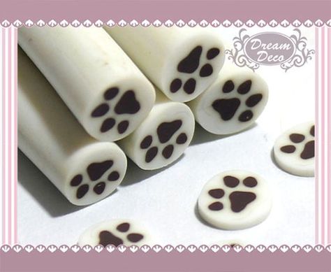 Animal Polymer Clay, Polymer Canes, Polymer Clay Cane Tutorial, Cane Stick, Clay Cane, Clay Canes, Polymer Clay Cane, Foot Print, Polymer Clay Canes