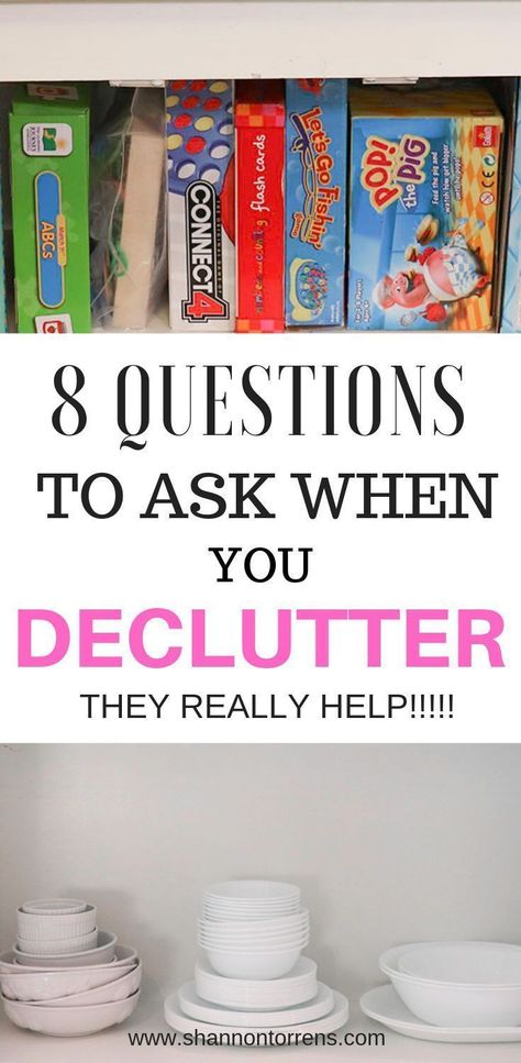 Declutter Questions, Becoming Minimalist, Decluttering Ideas, Questions To Ask Yourself, Getting Rid Of Clutter, Konmari Method, Clutter Free Home, Organize Declutter, Home Inspo