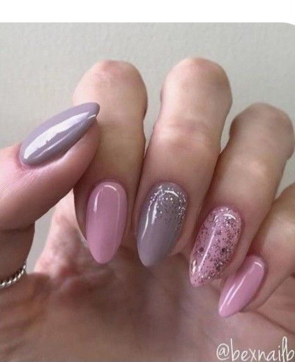 Full Nails, Summer Nails 2023, Grey Nails, Nails Art Designs, Pink Gel Nails, Nails Trends, Nails 2023, Nail Designs Glitter, Dipped Nails