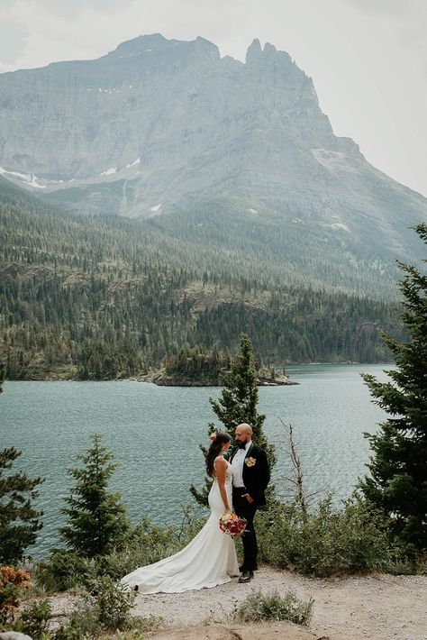 Glacier National Park Elopement Shoot - Taylor Denton Photography Glacier National Park Photoshoot, Elope In Glacier National Park, Glacier Point Engagement Photos, Glacier Park Elopement, Glacier Elopement Alaska, Glacier Elopement, Glacier National Park Wedding Elopements, Glacier National Park Elopement, Elopement Shoot