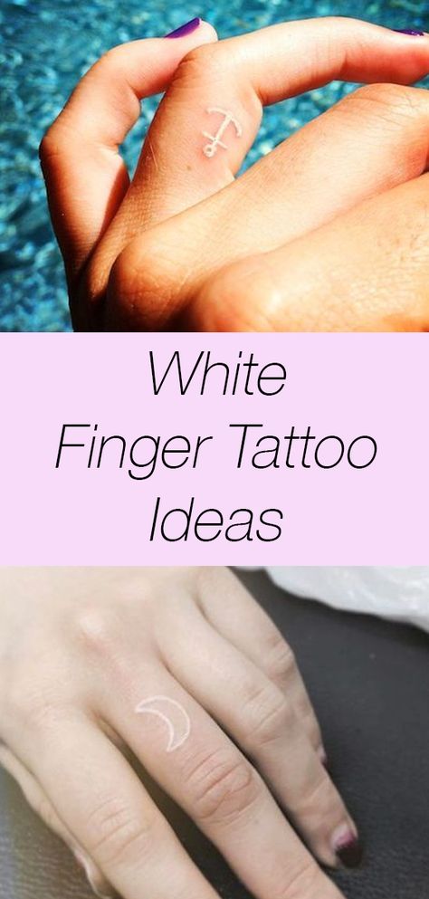 12 white ink finger tattoo ideas that are just too pretty White Ink Finger Tattoo, White Finger Tattoos, Finger Tattoos Fade, Side Finger Tattoos, Finger Tattoo Ideas, Tattoos For Women Small Meaningful, Finger Tattoo For Women, Finger Tats, Ring Finger Tattoos