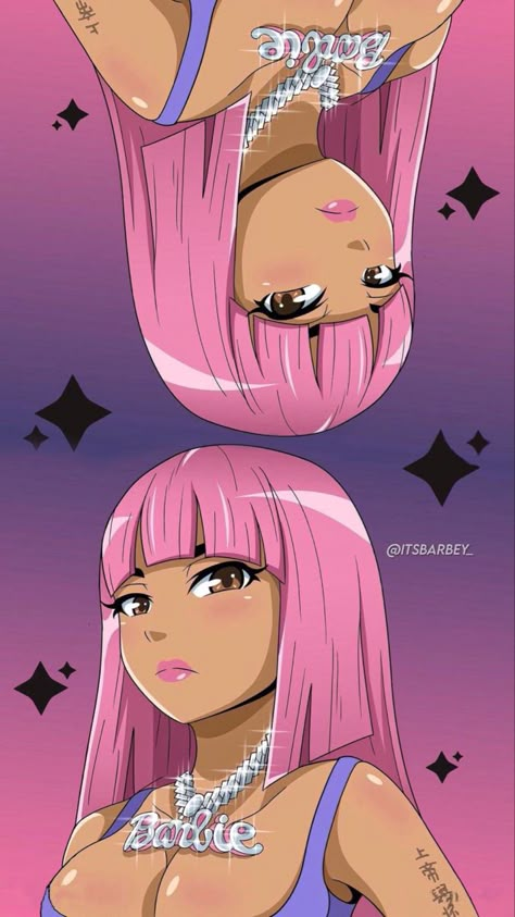 Nicki Minaj Cartoon, Nicki Minaj Wallpaper, Dope Cartoons, Look Wallpaper, Pink Wallpaper Girly, Mood Wallpaper, Dope Cartoon Art, Black Love Art, Black Art Pictures